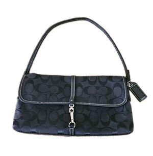 Coach Vintage Y2K Hamptons Black Signature Shoulder Bag